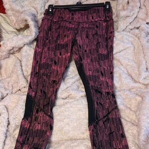 Pink and Black Patterned LULU Leggings